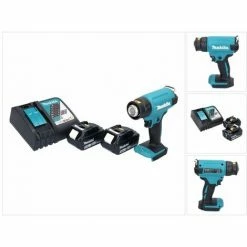 Makita DHG 180 RT Akku Heißluftgebläse 18 V 550 °C + 2x Akku 5,0 Ah + Ladegerät