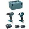 MAKITA Kit DLX2181TJ (DHP484 + DTD154 + 2 X 5,0 Ah + DC18RC + MAKPAC 3)