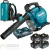 Makita Akku-Gebläse DUB363ZV Akku-Bank PDC01 4x 6Ah Doppelladegerät