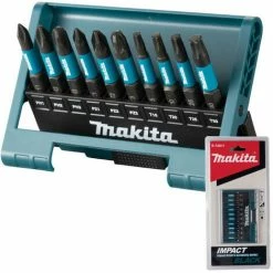 Makita Bit-Sortiment Bit-Set Satz 10tlg. PH/PZ/T 50mm Impact Black