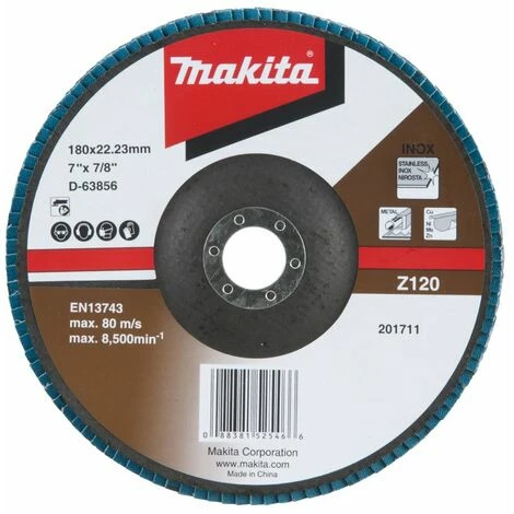 MAKITA Fächerschleifscheibe 180mm Z120 | D-63856