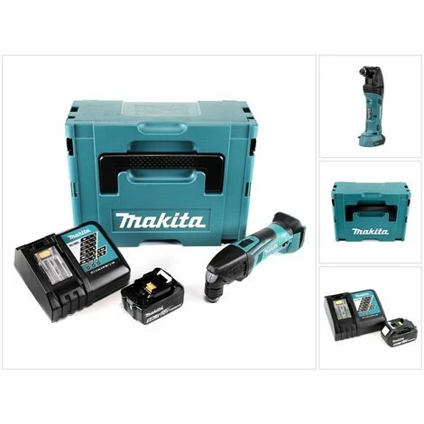 Makita DTM 50 RT1J 18V Li-Ion Akku Multifunktionswerkzeug Im Makpac + 1x BL 1850 B 5,0 Ah Akku + 1x DC18RC Ladegerät – Bild 5