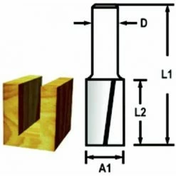 MAKITA Fräser Nut Zweischneider 10mm | D-47531