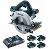 Kreissäge 36 V => 2 X 18 V Li-Ionen 5 Ah Ø 190 Mm (4 Akkus) MAKITA - 4 Akkus, Ladegerät, Koffer - DHS710PT4J