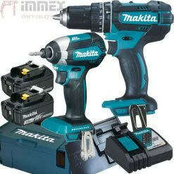 Makita Akku-Combo Set 18V Schlagbohrschrauber Schlagschrauber DHP482 DTD156
