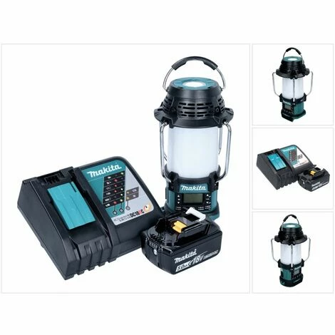 Makita DMR 056 RT1 Akku Radio 18 V FM DAB+ Mit Laterne 360° Taschenlampe IP65 + 1x Akku 5,0 Ah + Ladegerät – Bild 5